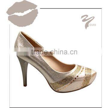 $12 golden women pump shoes