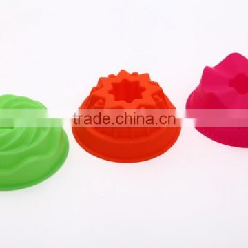 set of 3pcs mini chiffon mold microwave oven food grade silicon cake baking mould