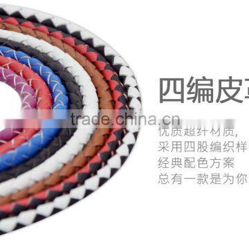 High Speed Leather Braided Cable Usb Data Cable