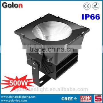 500 watt led flood light with Meanwell driver IP65 CE RoHS 5 years warranty 200w/300w/400w/500w led flood light