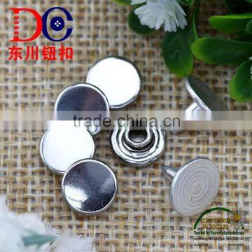 8MM Shiny Silver Hang Plating Brass Garment Rivet photo-5