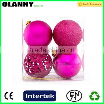 high quality customized handmade clear plastic christmas balls