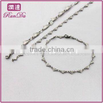 2014 fashion triangle bracelet neckless jewellery set neckless braclet for derss
