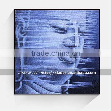 3d buddha face canvas oil painting for bedroom and hotel shu157