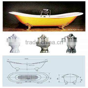 Supplier sell Luxury cast-iron enamel bathtub 1700mm 1800mm