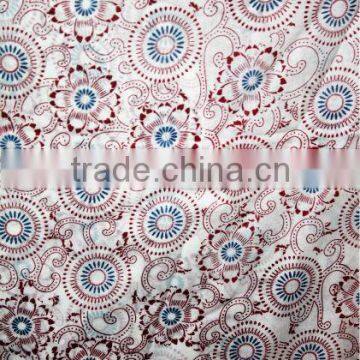 Circular floral print fabric