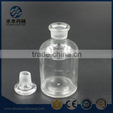 125ml clear narrow mouth glass reagent bottle for laboratory