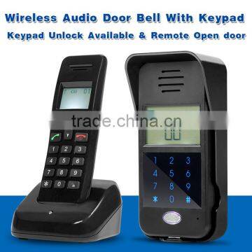 Wireless audio intercom battery operated door bell for villa and apartments