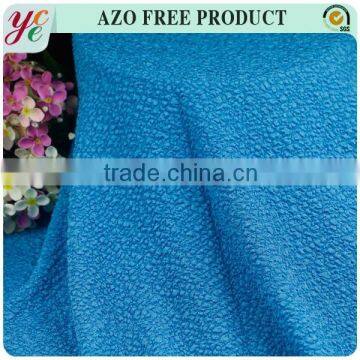 Hot Sale Blue Woven Polyester Spandex Plain Dyed Jacquard Fabric