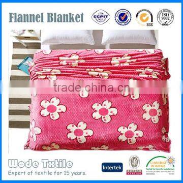 China blanket printed flannel fleece blanket used in hotel