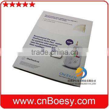 A4 flat paper size ultrathin lcd video brochure 2.4 inch screen