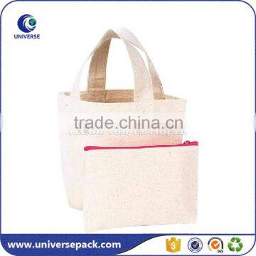 Fashion Blank Canvas Tote Bag With Inside Pocket