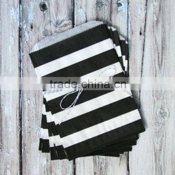 Large Black and white horizontal Stripe Middy Bitty Bags Gift Wrap