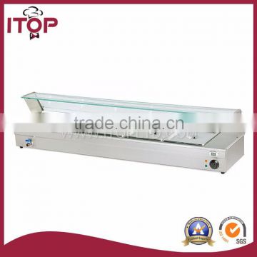 5 tanks with curved glass counter top Bain Marie