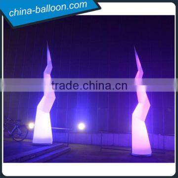 Factory Outlet 3m Color Changing Inflatable Lightning Model/ Led Tube Cone for Decoration photo-2