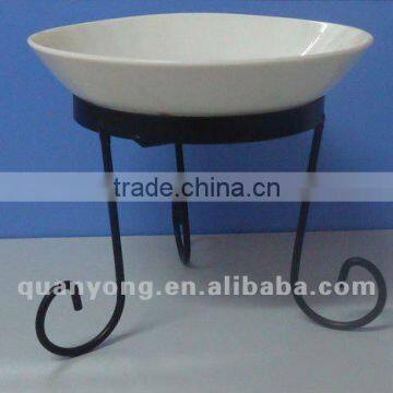 8 inch SALAD plate with metal stand for picnic