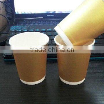 china leading factory print logo 8oz 270ml disposable samll double wall paper cup for coffee with lids