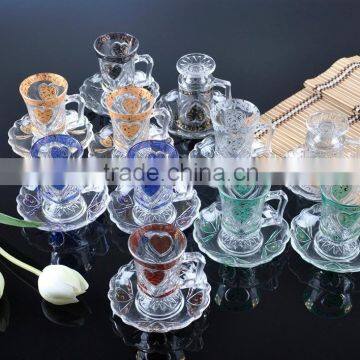 DECAL CUPS AND SAUCERS