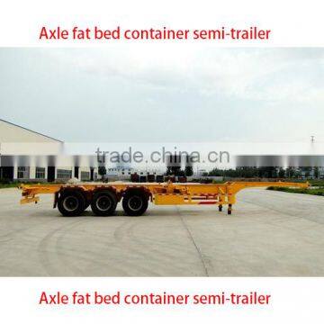 3 Axle Flat Bed Container Semi Trailer For Sale