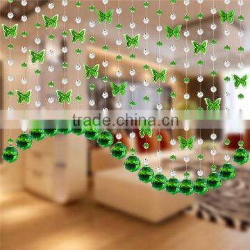 Modern Crystal Bead Curtain with Butterfly for Parlour or home Decoration