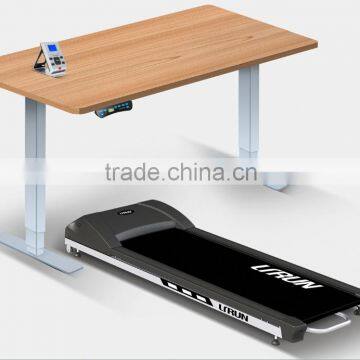 Walking treadmill & height adjustable desk speed from 0.8-8km/h noiseless motor with bluetooth connecting