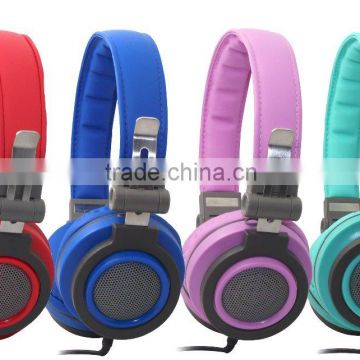 Latest! new arrival fashion wired headphones colorful headset over ear