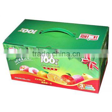 Recycled rectangular coloring juice packaging boxes