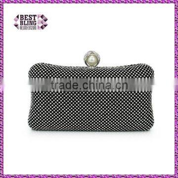 luxury women round shape rhinestone crystal ortlinghaus clutch(C456)