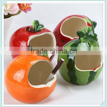 creative ceramic ashtray hand painted ashtray with fruit design