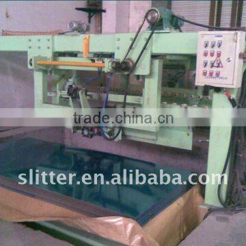 Metal coil straightening and cut to length line stacking device