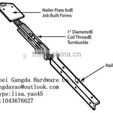 turnbuckle for plywood forming system