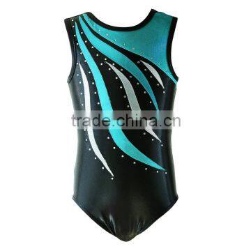 Adult sexy gymnastics leotards/ girls in metallic fabric leotards