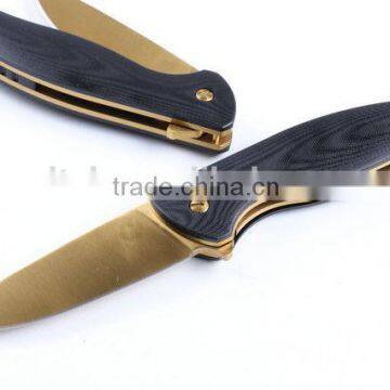 OEM golden blades hunting military knife with g10 handle