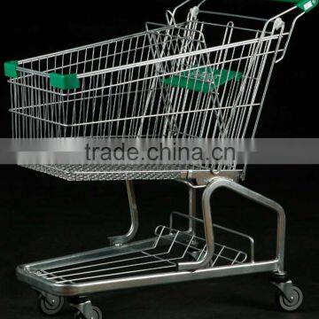 RH-SG150 150L 990*585*1060mm 5''PU Wheel Unfolding Grocery Germany SupermarkeTrolley