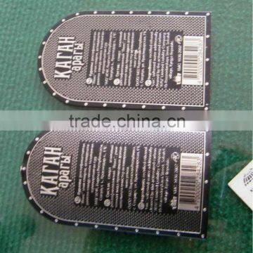 Soft Metal Bottle Sticker, Antique Bottle Labels