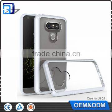New Product 2016 Clear Ultra Slim Acrylic + TPU Bumper 2 in 1 Back Cover Case For LG G5 H830 Mobile Phone Accessories photo-5