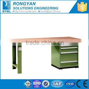 steel table working bench/mechanics work bench with drawers