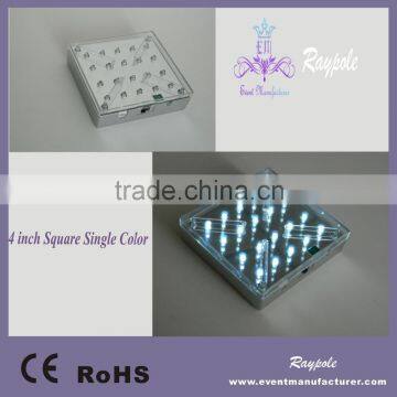 Battery operated 4 inch Square LED centerpiece light