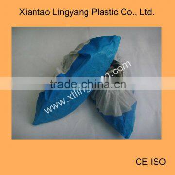 Blue CPE coated PP Shoe Over disposable