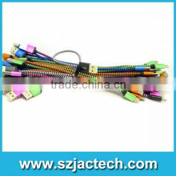 USB3.1 Type C to C Nylon Fabrics Braided Cable Data Sync