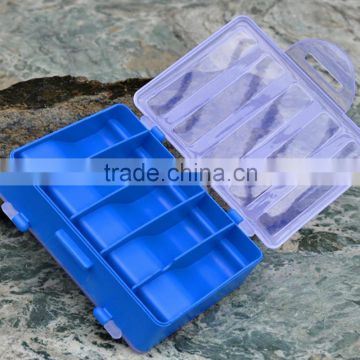 12.8 * 10 * 3.7cm Double Sided Transparent Visible Plastic Fishing Explosion Hook Set Box 10 Compartments