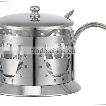 Stainless steel suger pot with lid