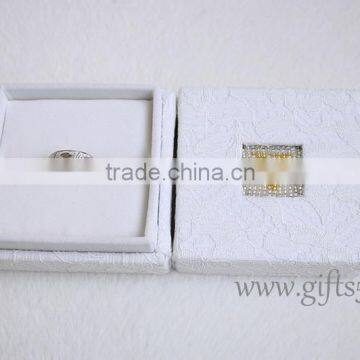 Elegant Personalized Wedding Ring Box for Ceremony With Beaded Name Plate of Y photo-2