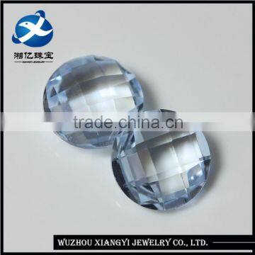 round shape double checker synthetic sapphire