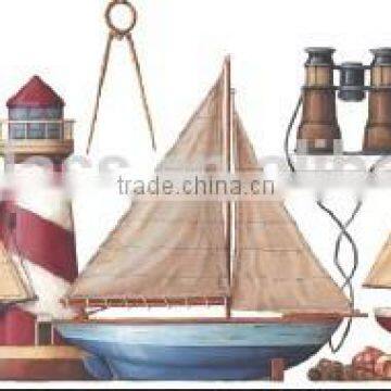SINOGLASS 100ml MARITIME ADVENTURE Decal Glass Salt and Pepper Set photo-2