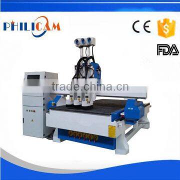 philicam China multi spindle cnc wood carving router for mdf door