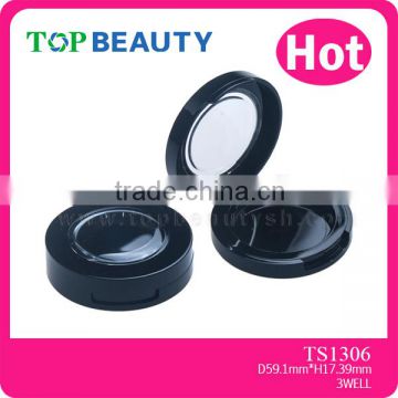 TS1306- Custom Cosmetic Empty Plastic Black Eyeshadow Case