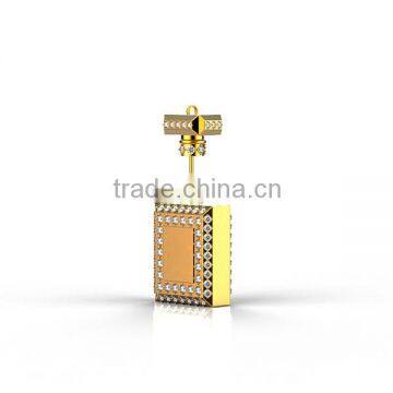 MUB 2015 new design gift for girls gold silver plating perfume bottle pendant necklace