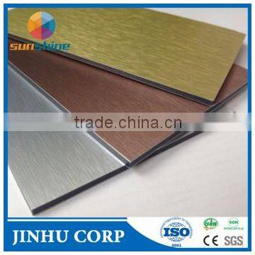 Wiredrawing ACM ACP sheet 3mm brushed interior composite aluminium wall panels