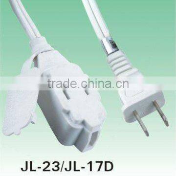 US ac power cord flat electrical power extension cord